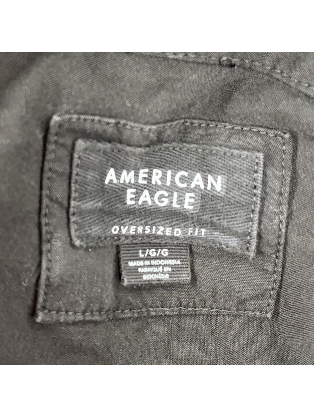 American Eagle Black Button Up Blouse (L) - Picture 4 of 4